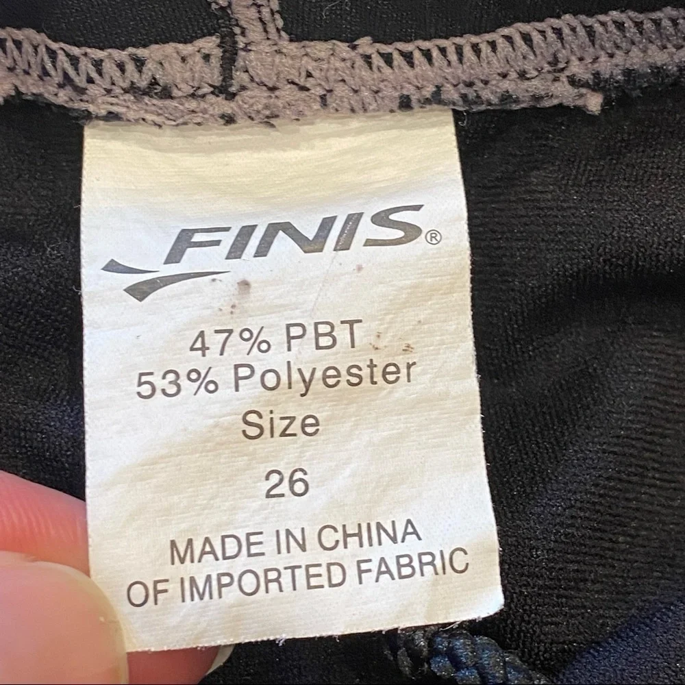 Finis black swimsuit shorts trunks